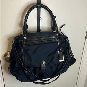 Gryson Olivia Stylish Navy Shoulder Bag with Black Accents